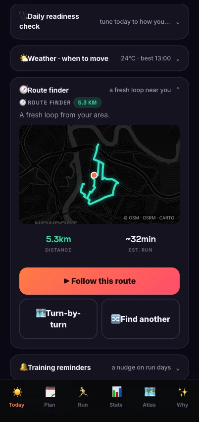Strivon Insights screen